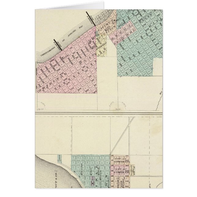 Cartão Ashland e Menomonie, Wis (Frente)