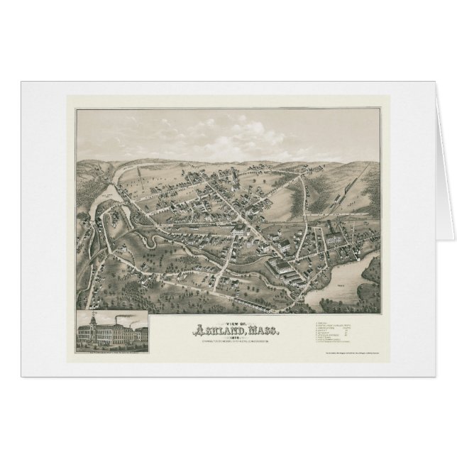 Cartão Ashland, mapa panorâmico das MÃES - 1878 (Frente Horizontal)