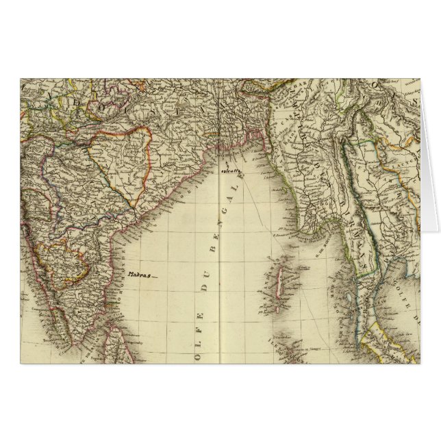 Cartão Ásia do Sul (Frente Horizontal)