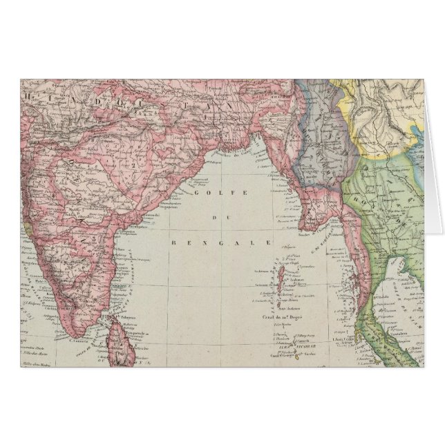 Cartão Ásia do Sul 2 (Frente Horizontal)