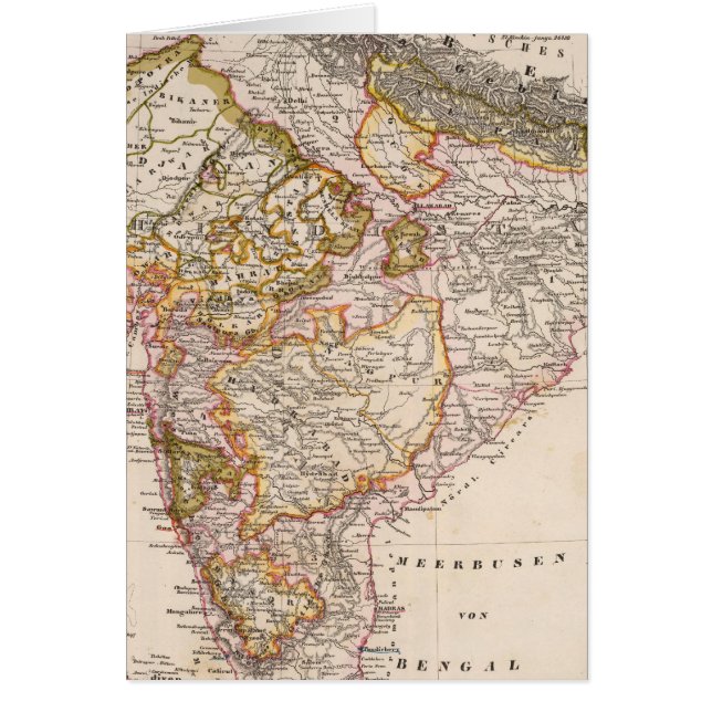 Cartão Ásia, Índia, Bangladesh (Frente)