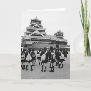 Cartão Asia, Japan, Kumamoto. Schoolchildren at