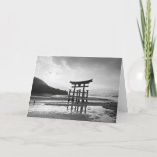 Cartão Ásia, Japão, Myajima. Torri Gate