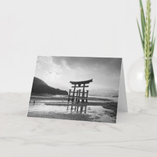 Cartão Ásia, Japão, Myajima. Torri Gate