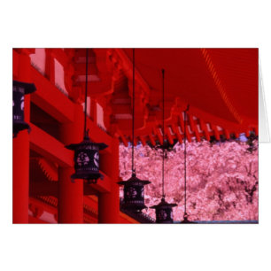 Cartão Ásia, Japão, Quioto, santuário Heian na primavera.