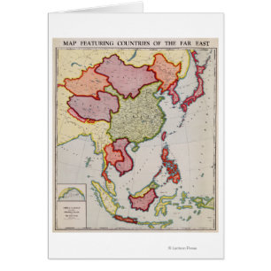 Cartão AsiaPanoramic do leste MapEast Ásia