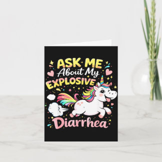 Cartão Ask about explosive diarrhea funny poop meme
