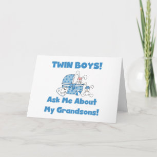 Cartão Ask About My Twin Grandsons