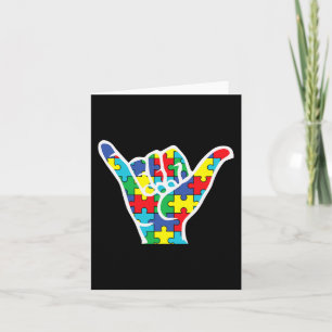Cartão asl love sign hand autism aware 2022 mãe pai a