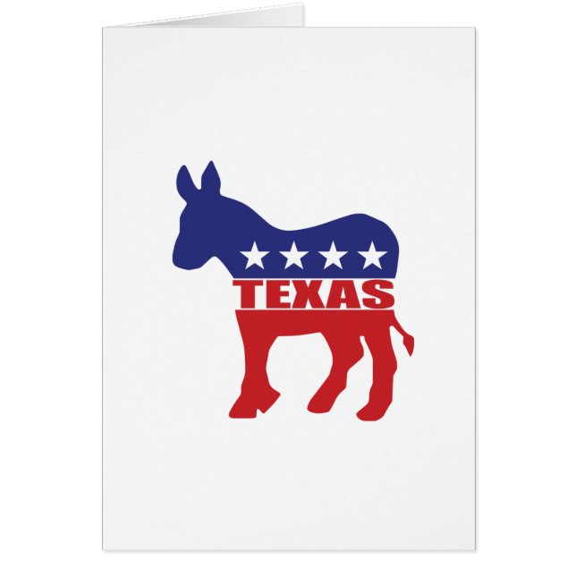 Cartão Asno de Texas Democrata (Frente)