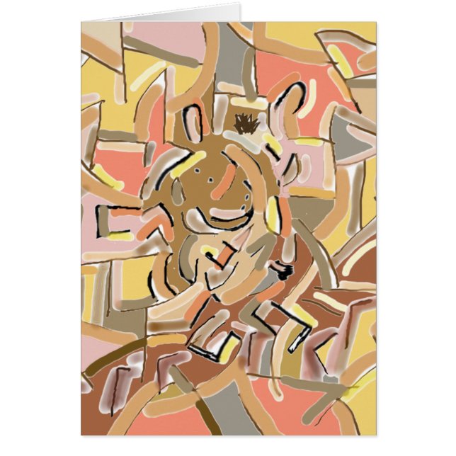 Cartão asno do cubist (Frente)