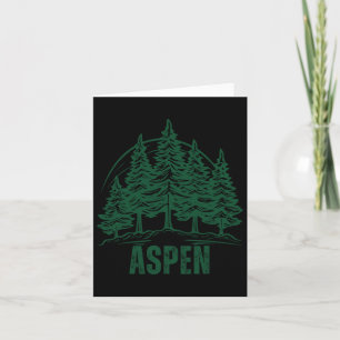 Cartão Aspen Colorado Mounts Ski Pine Tree Outdoor Eua