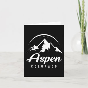 Cartão Aspen Colorado Ski Resort Skiting Snowboard