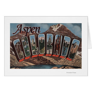 Cartão Aspen, letra ScenesAspen de ColoradoLarge, CO