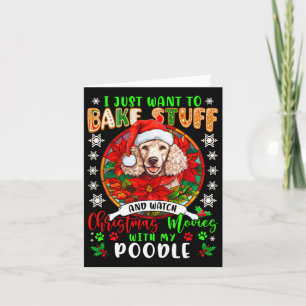 Cartão Assar E Assista Filmes Xmas Com Meu Poodle Lo