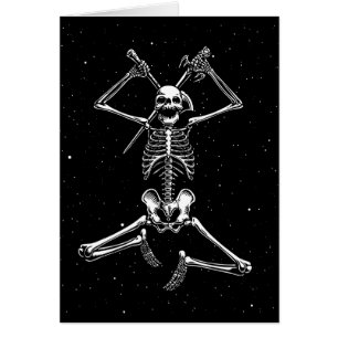 Cartão Assassino de esqueleto