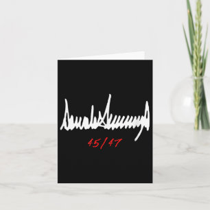 Cartão Assinado por Donald Trump 45_47