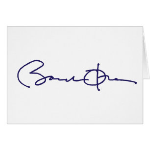 Cartão Assinatura de Barack Obama
