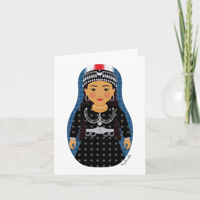 Cartão Assírio Matryoshka (Frente)