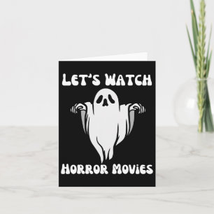 Cartão Assista aos filmes de terror Dia de as Bruxas engr