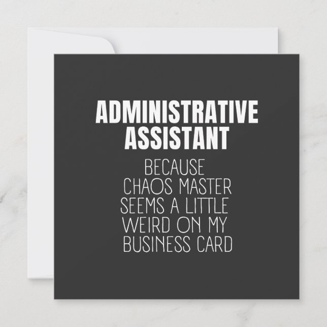 Cartão Assistente administrativo (Frente)