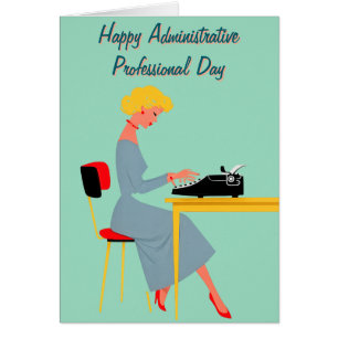 Cartão Assistente Administrativo Vintage – Escritório Ret