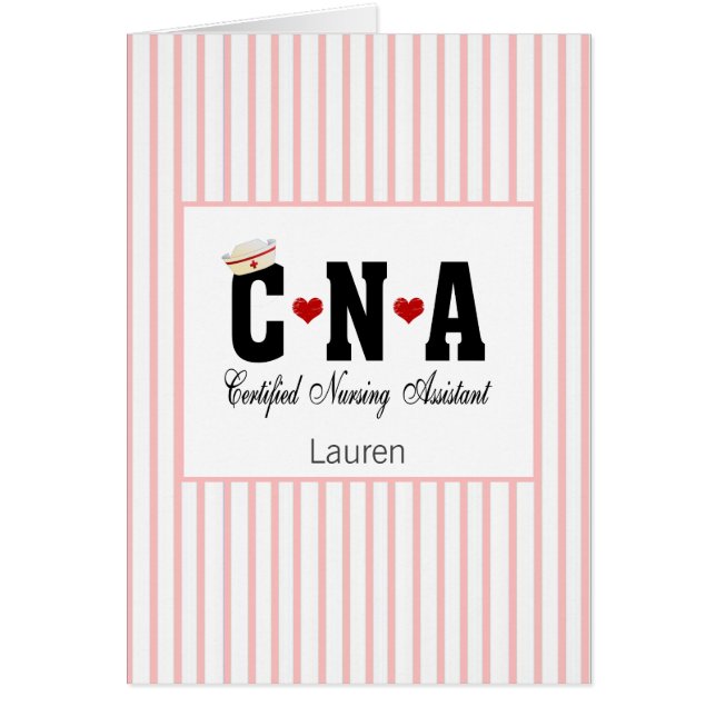 Cartão Assistente de Enfermagem Certificado CNA (Frente)