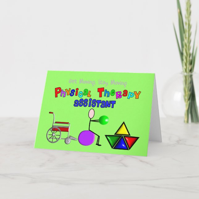 Cartão Assistente de Terapia Física Oferece Gráficos Excl (Frente)