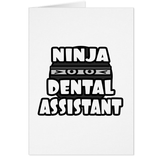 Cartão Assistente dentário Ninja (Frente)