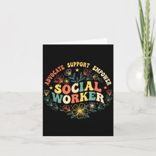 Cartão Assistente social mês de trabalho social engraçado