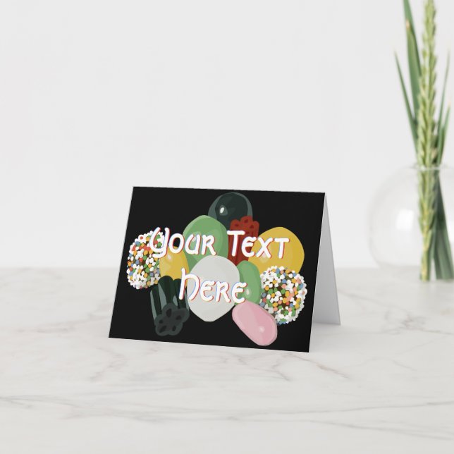 Cartão Assorted dos doces (Frente)