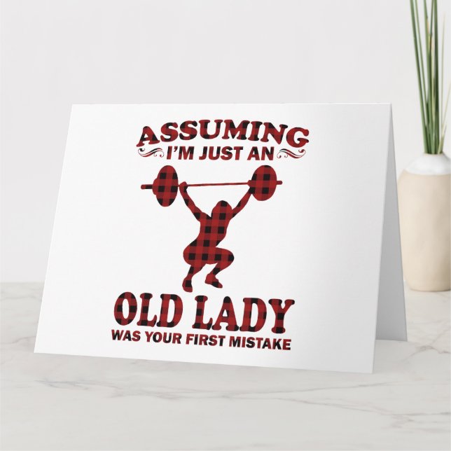 Cartão Assumindo que sou apenas uma senhora velha (Frente)