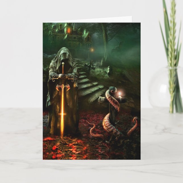 Cartão Assustador de Halloween (Frente)