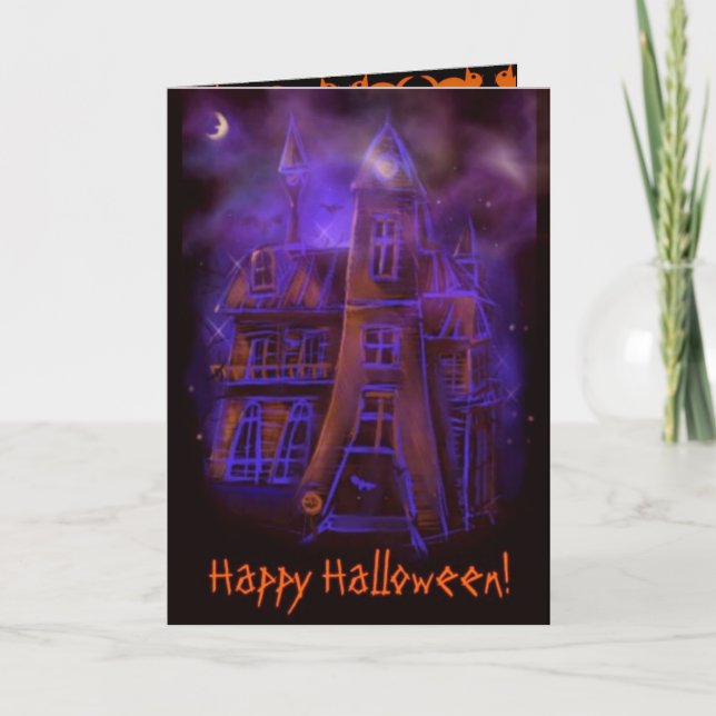 Cartão Assustador de Halloween (Frente)