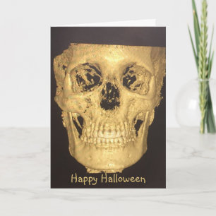 Cartão Assustador do Halloween do Caveira