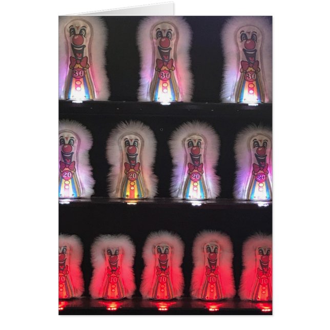 Cartão Assustador Palestra Foto do Jogo Arcade de Marcha  (Frente)