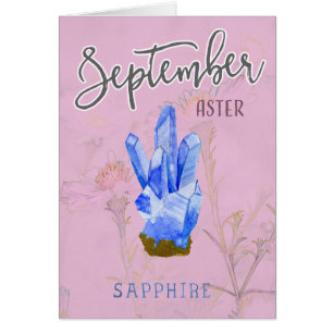 Cartão Aster Setembro e Aplique Aniversário