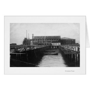 Cartão Astoria, Oregon, vista da Embalagem do Pescador