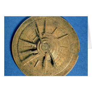 Cartão Astrolabe para horóscopos calculadores, europeu