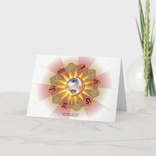 Cartão Astrologia e Saudações Espirituosas (Frente)