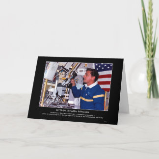 Cartão Astronauta Donald Thomas a bordo do Spacelab Modu