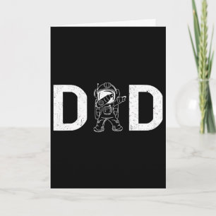 Cartão Astronauta Fazendo Dab Papai Pai Espaço Exterior P