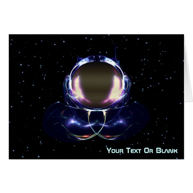 Cartão Astronauta Fractal (Frente Horizontal)