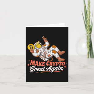 Cartão Astronauta Sarcástico Torne Excelente Cripto Novam