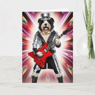 Cartão astronáutico de Sheepdog Inglês