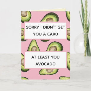 Cartão "At Least You Avocado" Funny Cool Pop Art