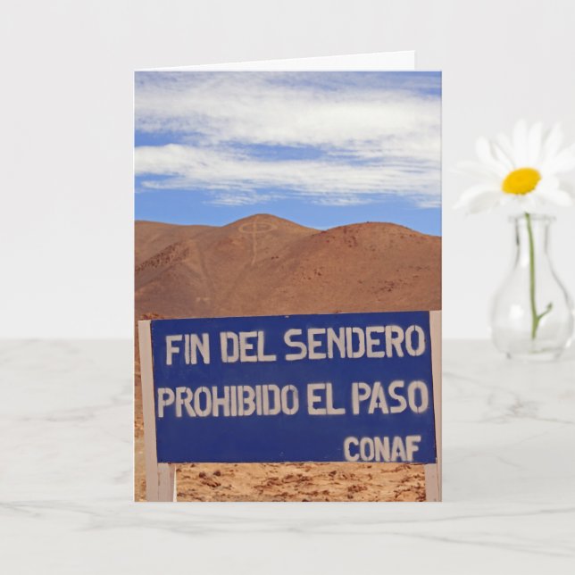 Cartão Atacama geoglifos, Chile (Planta pequena)