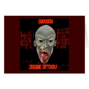 Cartão Ataque Zombie Ghoulish