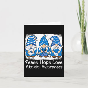 Cartão Ataxia Apoia Gnomos Com Azul De Fita Ataxia Awar