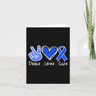 Cartão Ataxia Consciência Mês Azul Fita Paz Cura de Amor